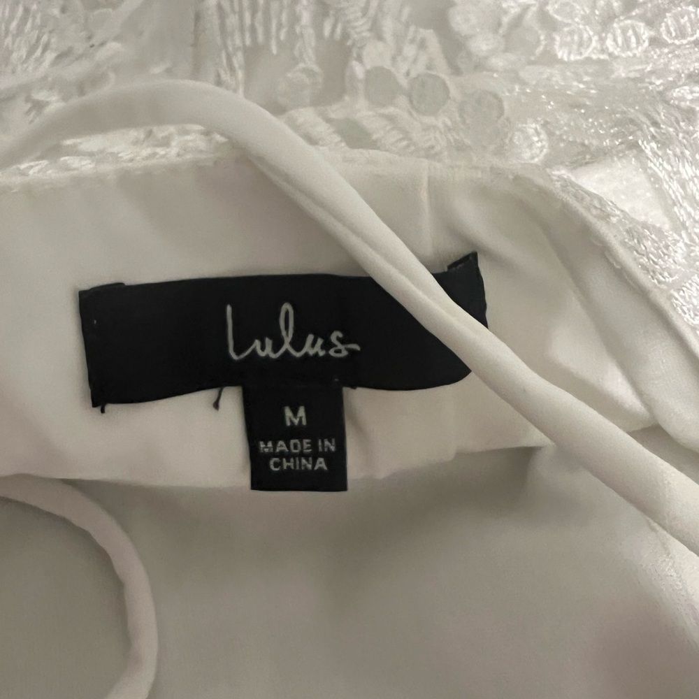 Making Magic White Fringe Lace-Up Mini Dress - Picture 9 of 9